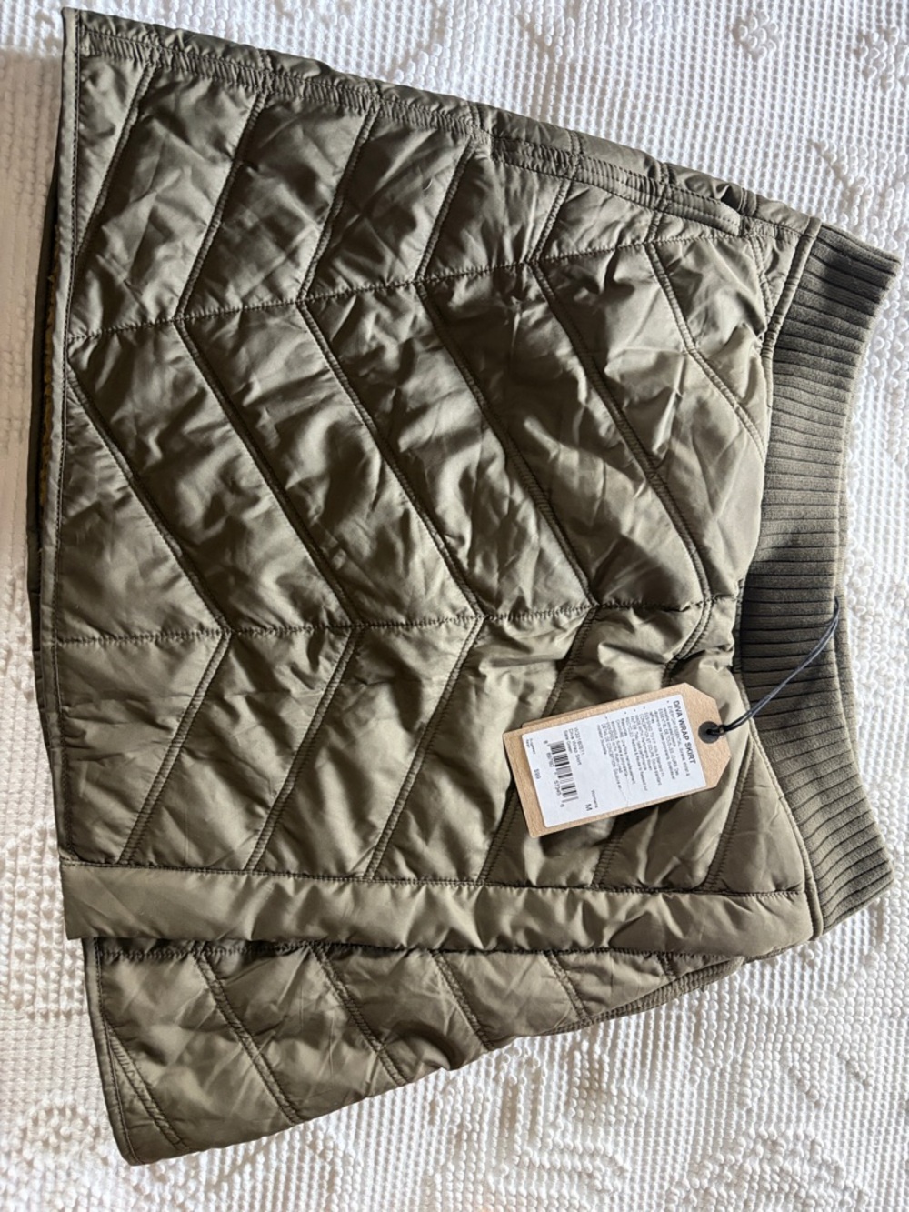 Prana Quilted Olive Green Skirt